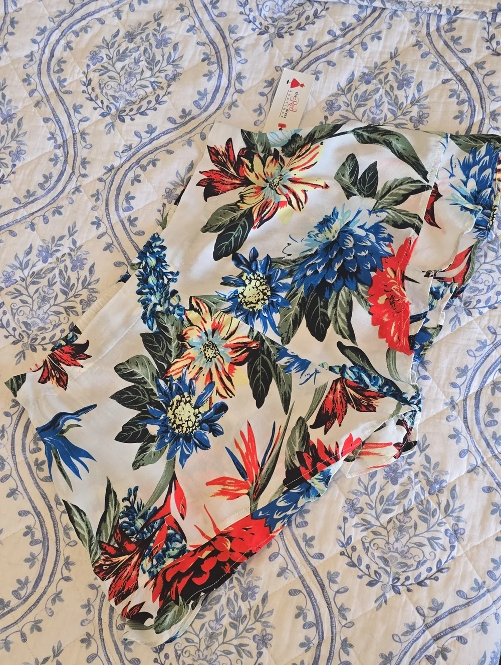 Umgee Boutique Floral Summer Flutter Hem Shorts Sz L